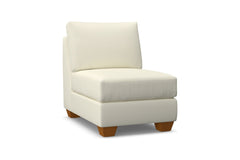 Tuxedo Armless Chair :: Leg Finish: Pecan