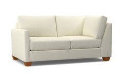 Tuxedo Left Arm Corner Loveseat :: Leg Finish: Pecan / Configuration: LAF - Chaise on the Left