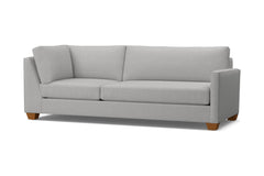 Tuxedo Right Arm Corner Sofa :: Leg Finish: Pecan / Configuration: RAF - Chaise on the Right