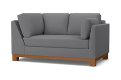 Avalon Right Arm Corner Loveseat :: Leg Finish: Pecan / Configuration: RAF - Chaise on the Right