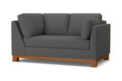 Avalon Right Arm Corner Loveseat :: Leg Finish: Pecan / Configuration: RAF - Chaise on the Right