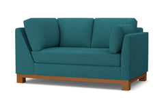 Avalon Right Arm Corner Loveseat :: Leg Finish: Pecan / Configuration: RAF - Chaise on the Right