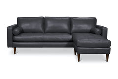 Jensen Reversible Chaise Leather Sectional