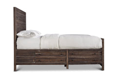 Redondo Pier Platform Storage Bed MAHOGANY