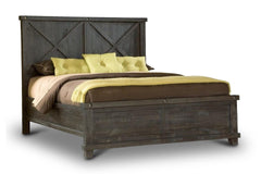 Vantage Wood Back Bed RUSTIC BLACK